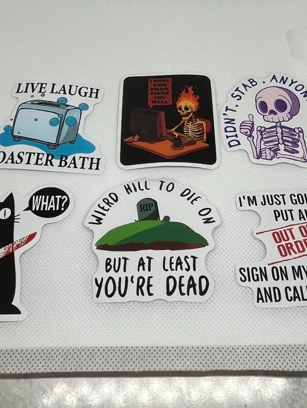 Dark humor sticker 6 pack